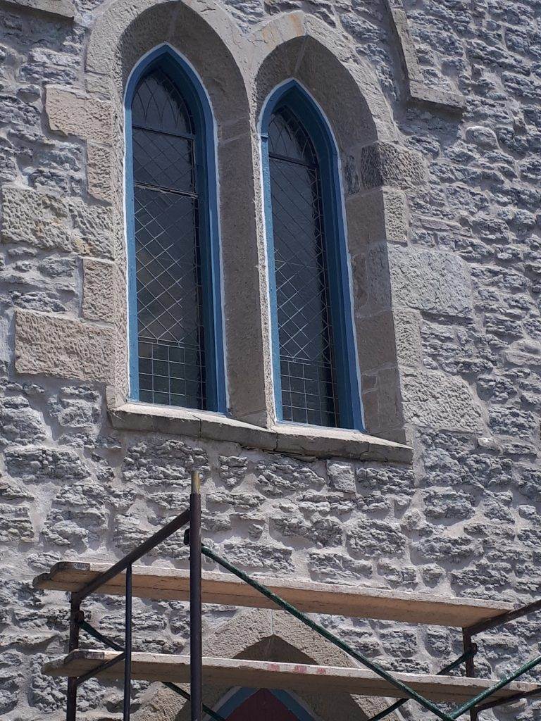 Original Deteriorated Sill 2 Masonry Project - Collingwood - Church Window Sill Repair - Before