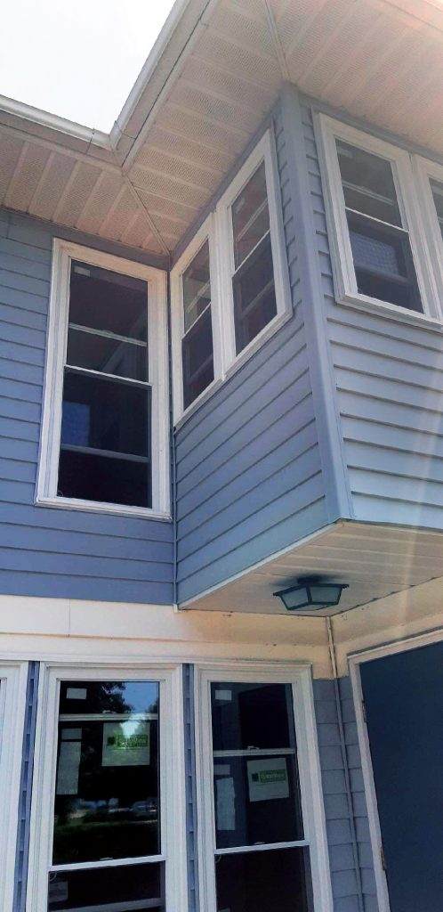 Dusty2 Windows And Doors Project - East Gwillimbury - Heron Blue Door - After