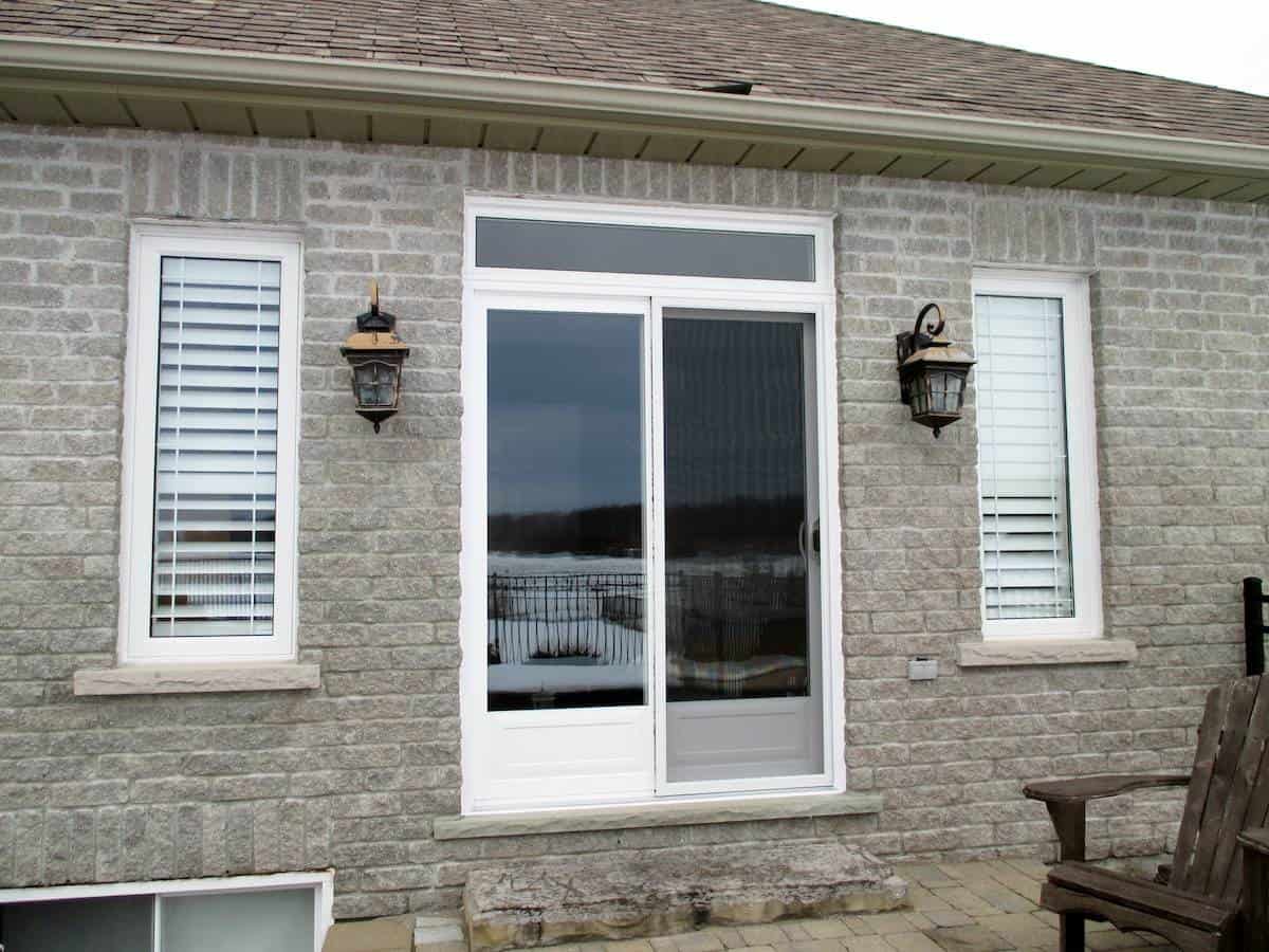 Decorative Patio Door & Transom Installation | Barrie Ontario | Weaver Exterior Remodeling Barrie Ontario