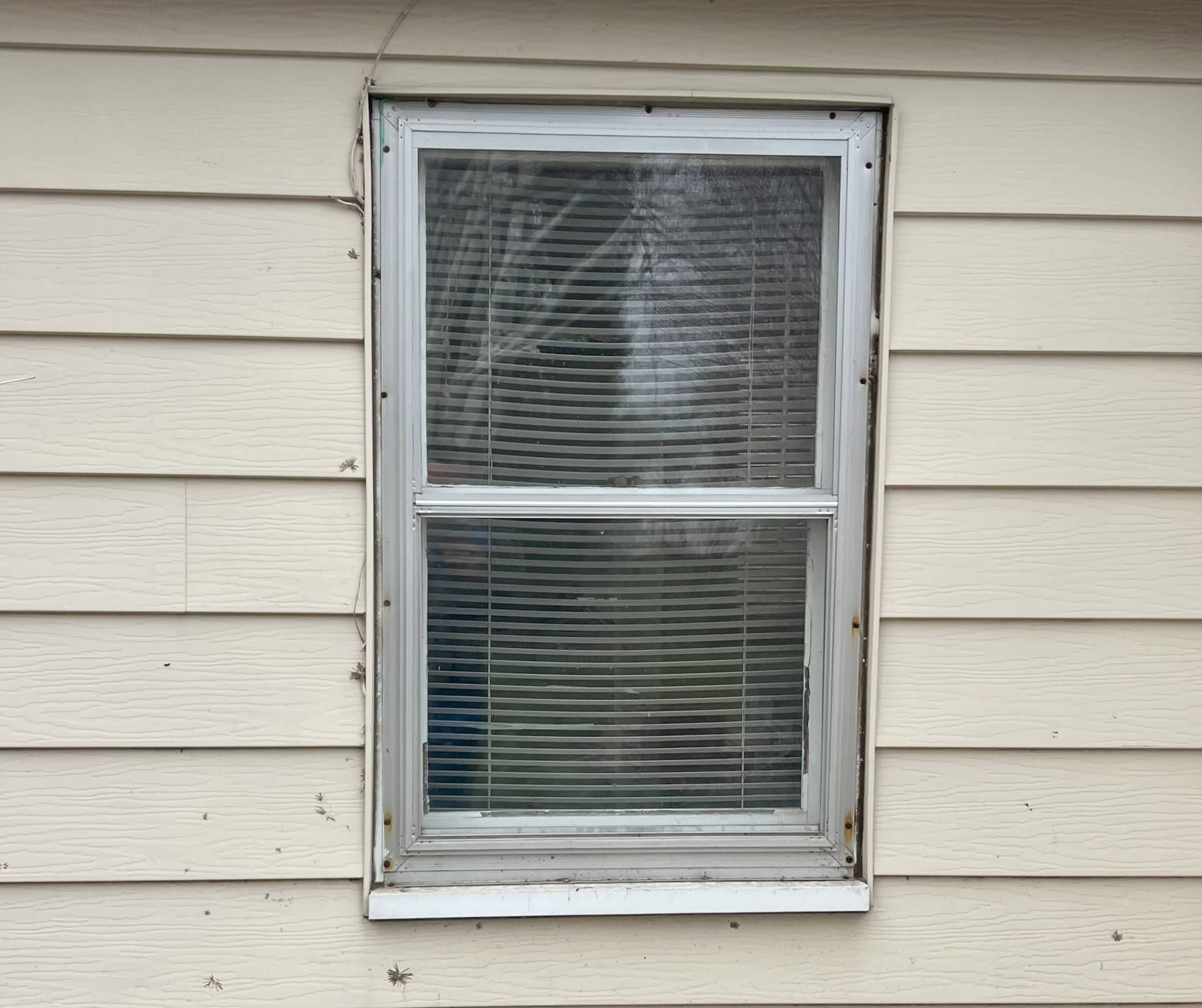 One Window Before Window Replacement | Weaver Exterior Remodeling Barrie Ontario